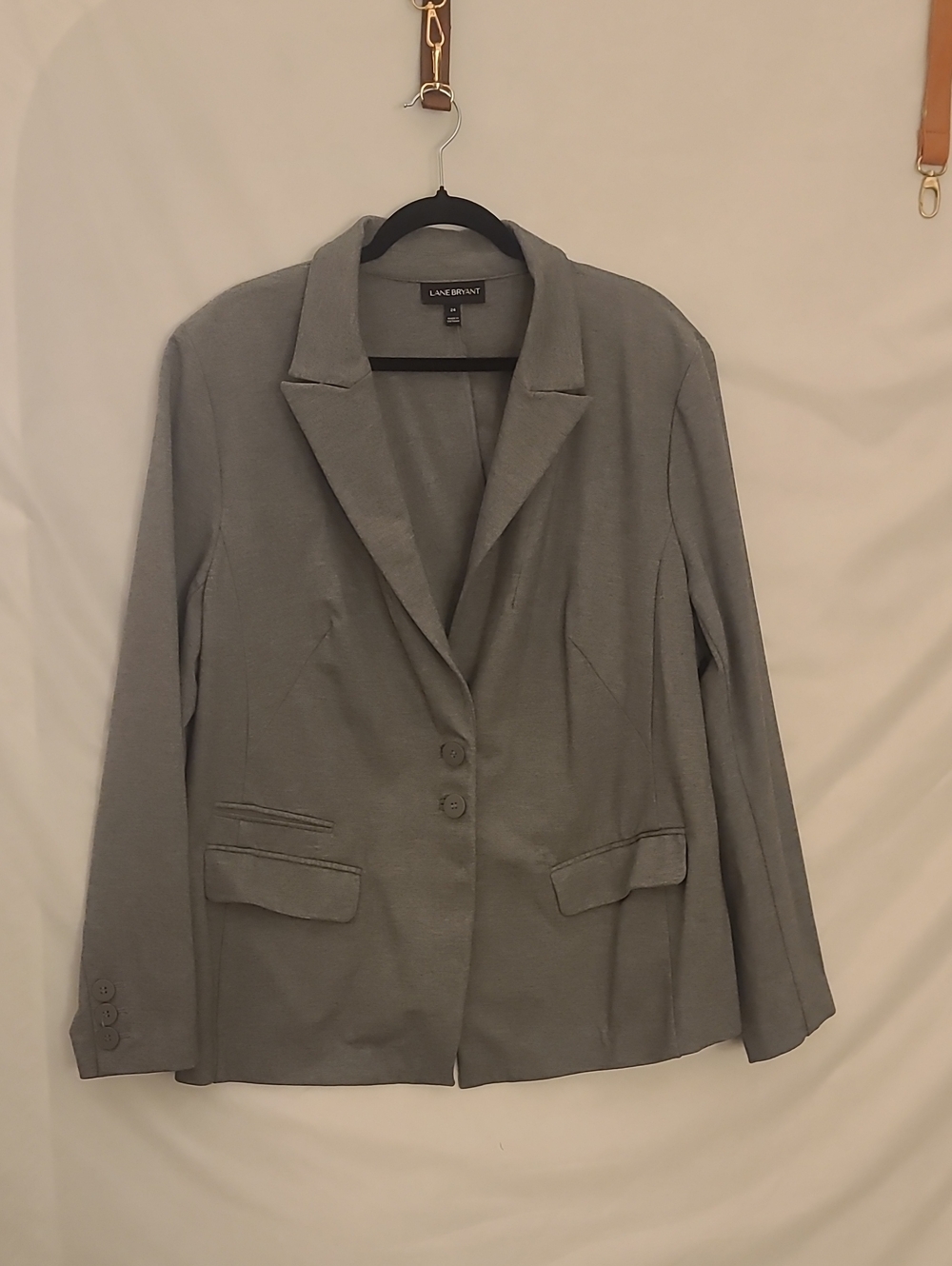 Lane Bryant Light Gray Tailored Blazer Jacket
